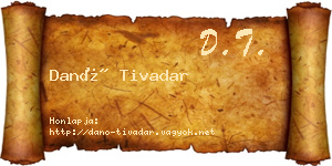 Danó Tivadar névjegykártya